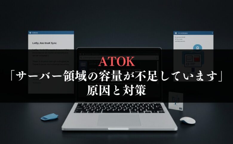 ATOK「サーバー領域の容量が不足しています」原因と対策