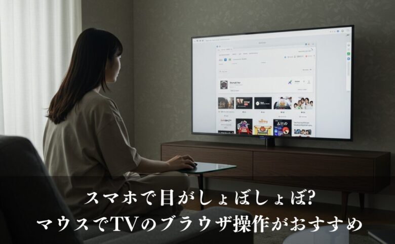 スマホで目がしょぼしょぼ?マウスでTVのブラウザ操作がおすすめ