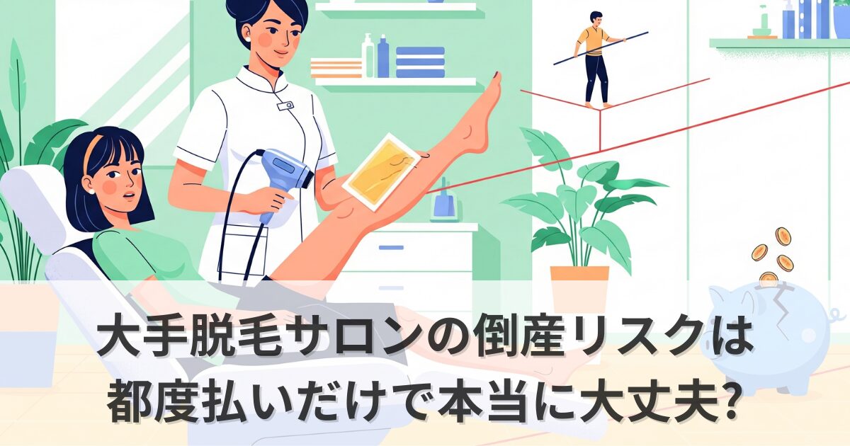 大手脱毛サロンの倒産リスクは都度払いだけで本当に大丈夫?