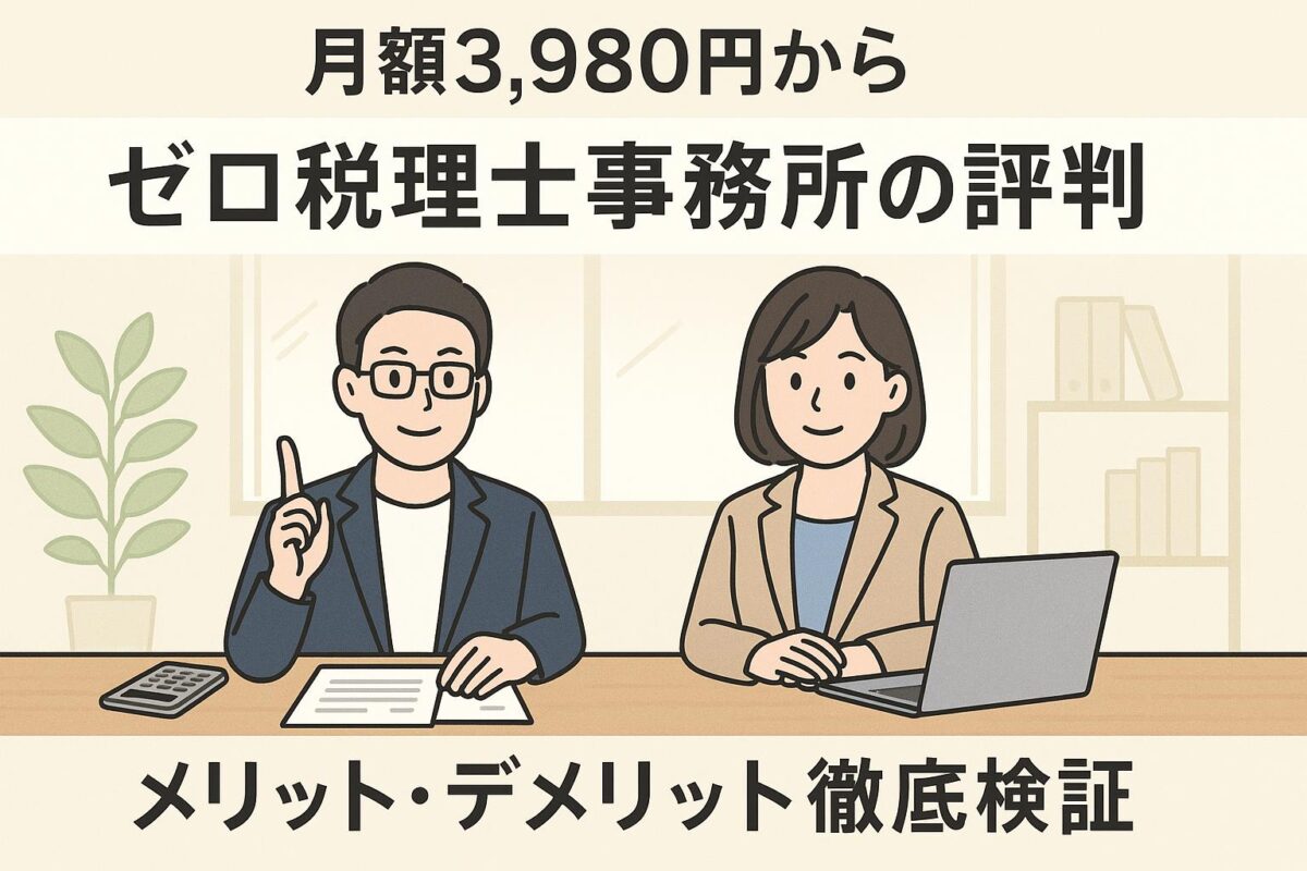 なぜ安い?ゼロ税理士事務所の評判とメリット・デメリット