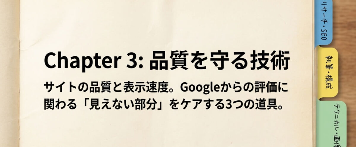 【テクニカル・画像】サイト品質と表示速度を守る3選