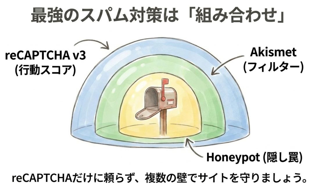 より強固なスパム対策の組み合わせ
