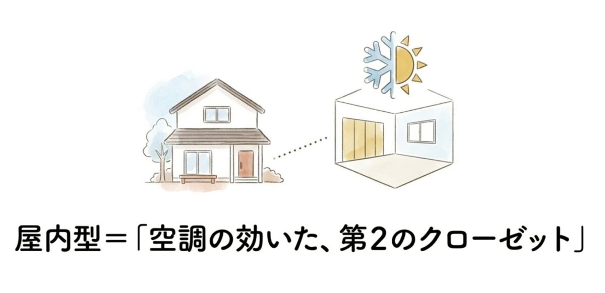 屋内型は空調の効いた、第2のクローゼット
