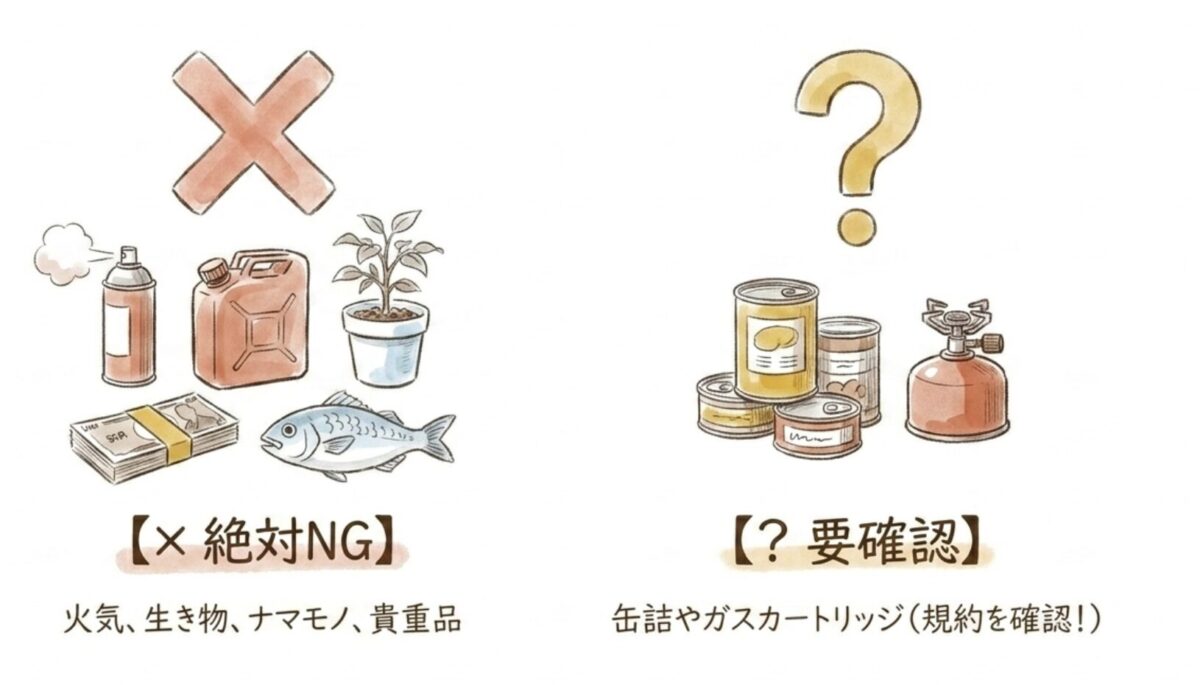 屋内型トランクルームに何を保管できるか事前に確認すること