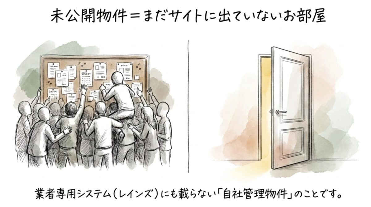 「未公開物件」はポータルサイトに掲載されていない物件のこと