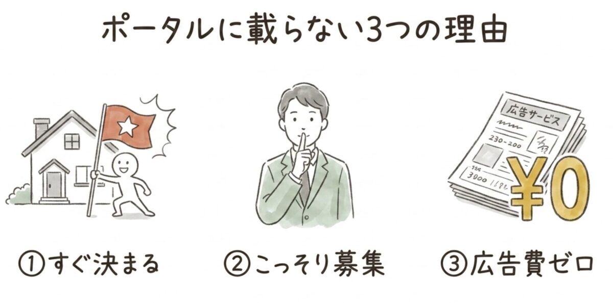 ポータルに載らない3つの理由