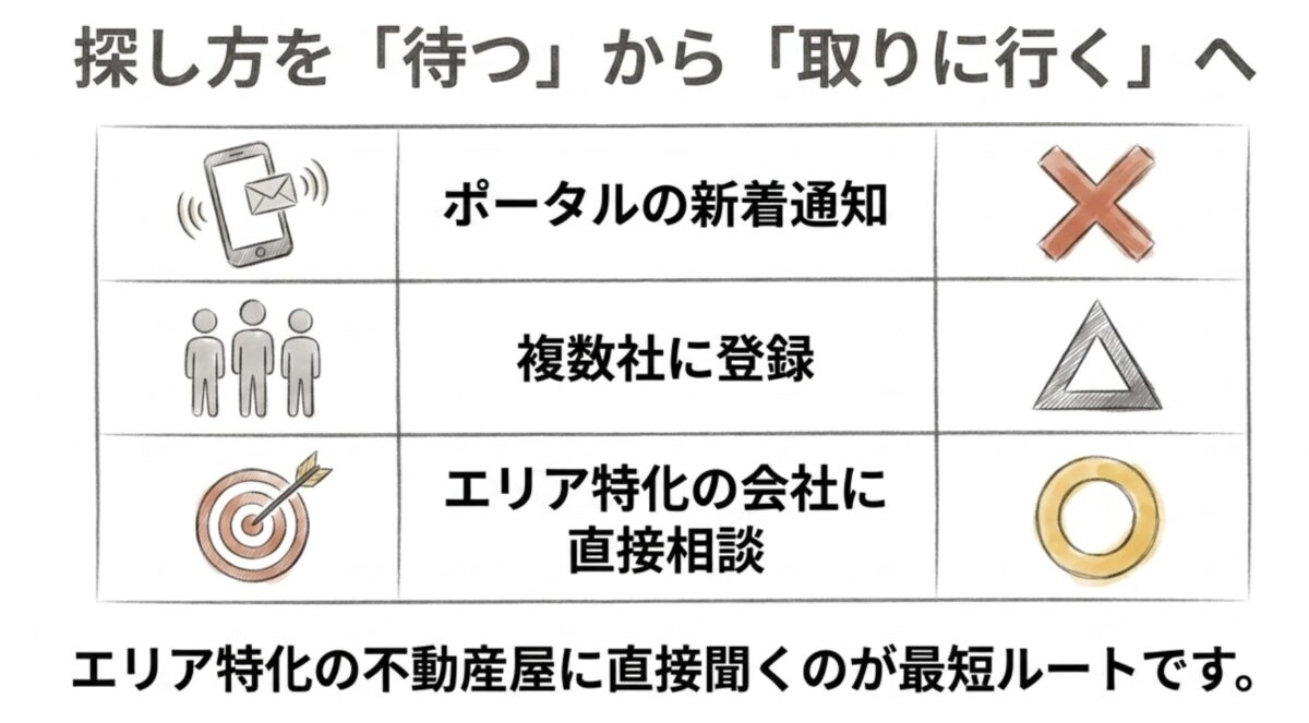 探し方を「待つ」から「取りに行く」へ