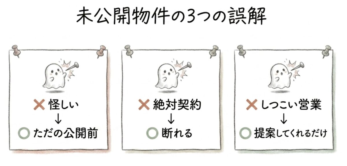 未公開物件の3つの誤解
