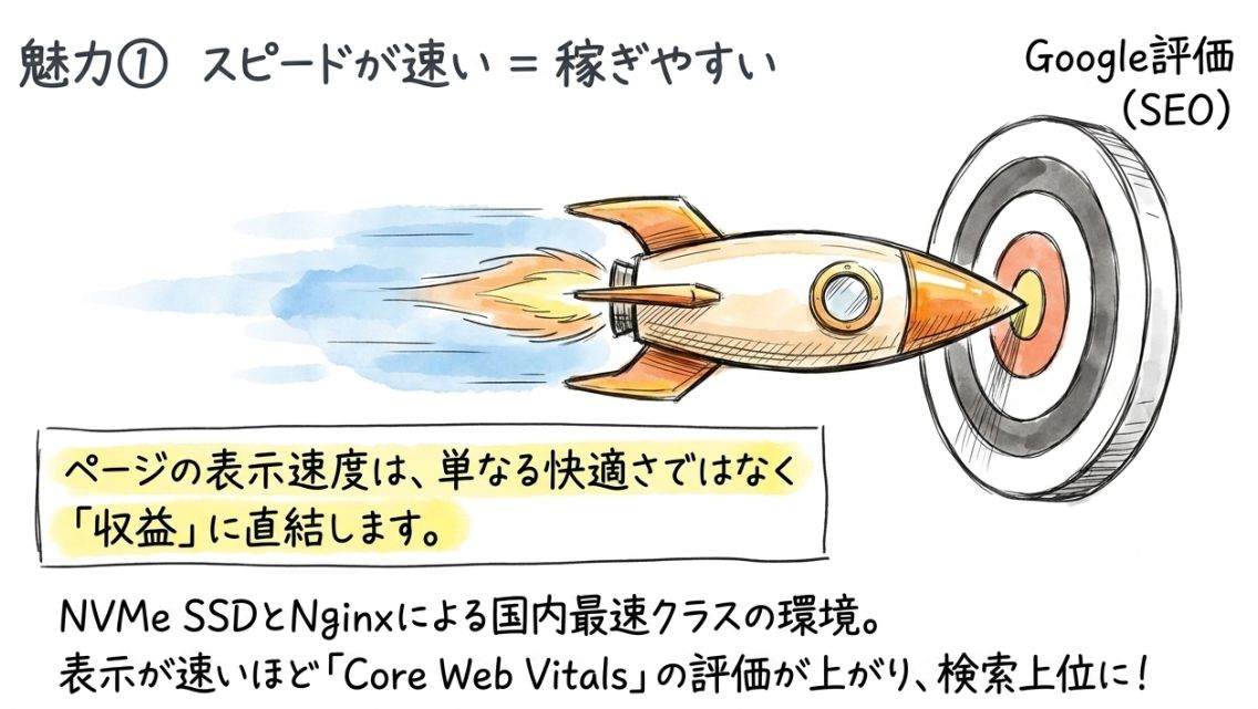 表示速度はSEOに直結します