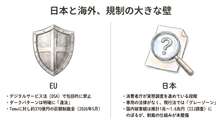 日本と海外、規制の大きな壁