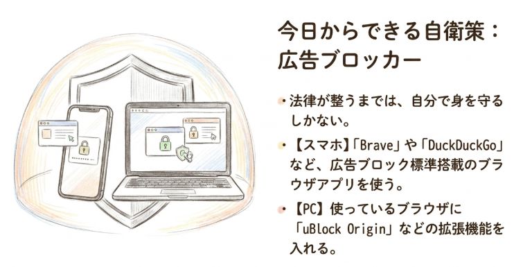 今日からできる自衛策:広告ブロッカー