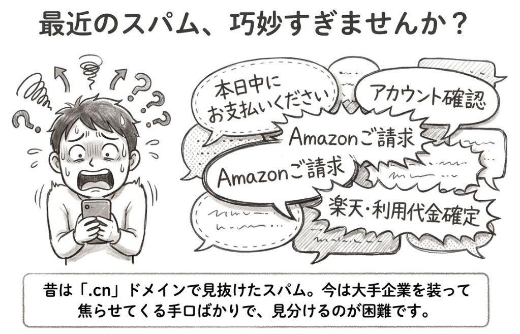 最近のスパムメールが巧妙すぎる件