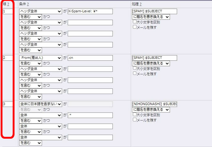 並べ替え方法