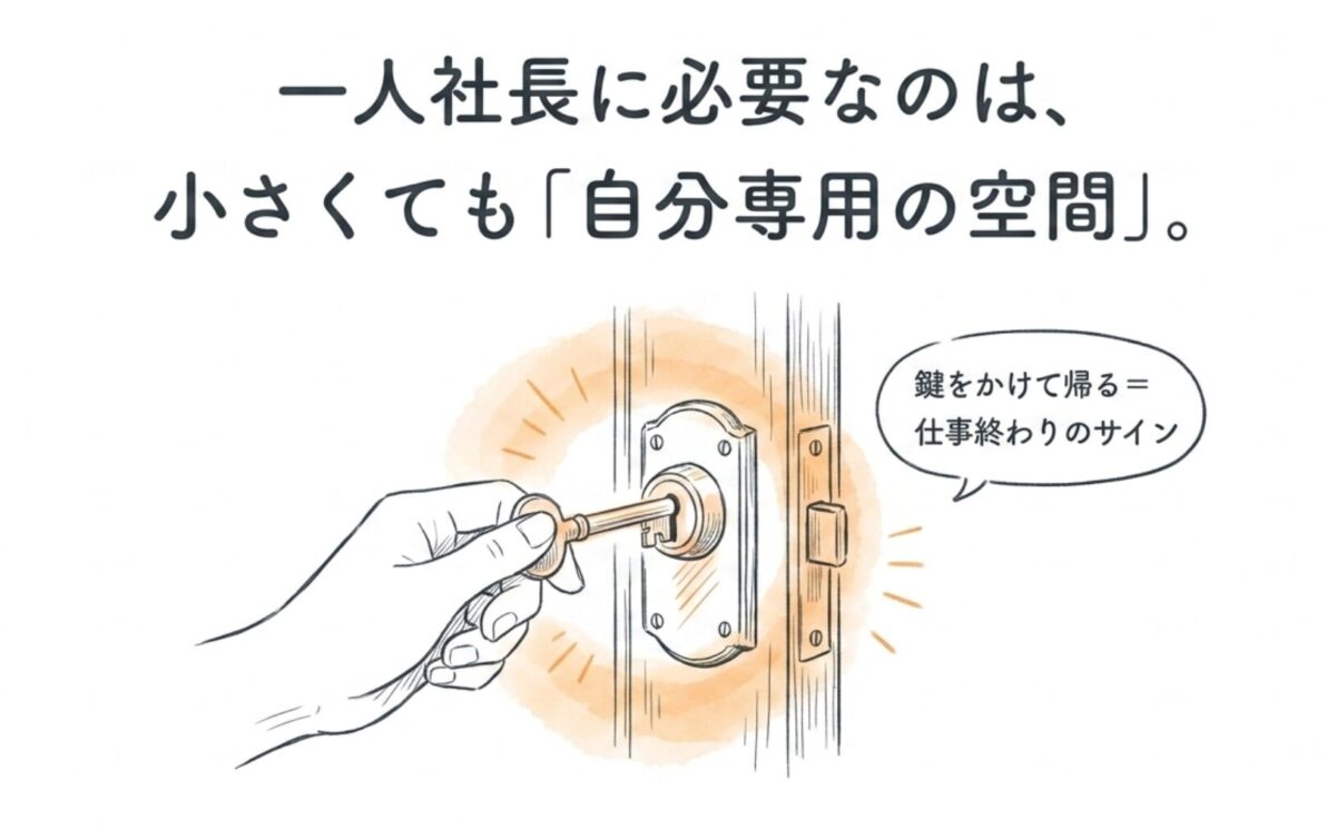 小さい事務所でも「専用空間」があるメリットは大きい