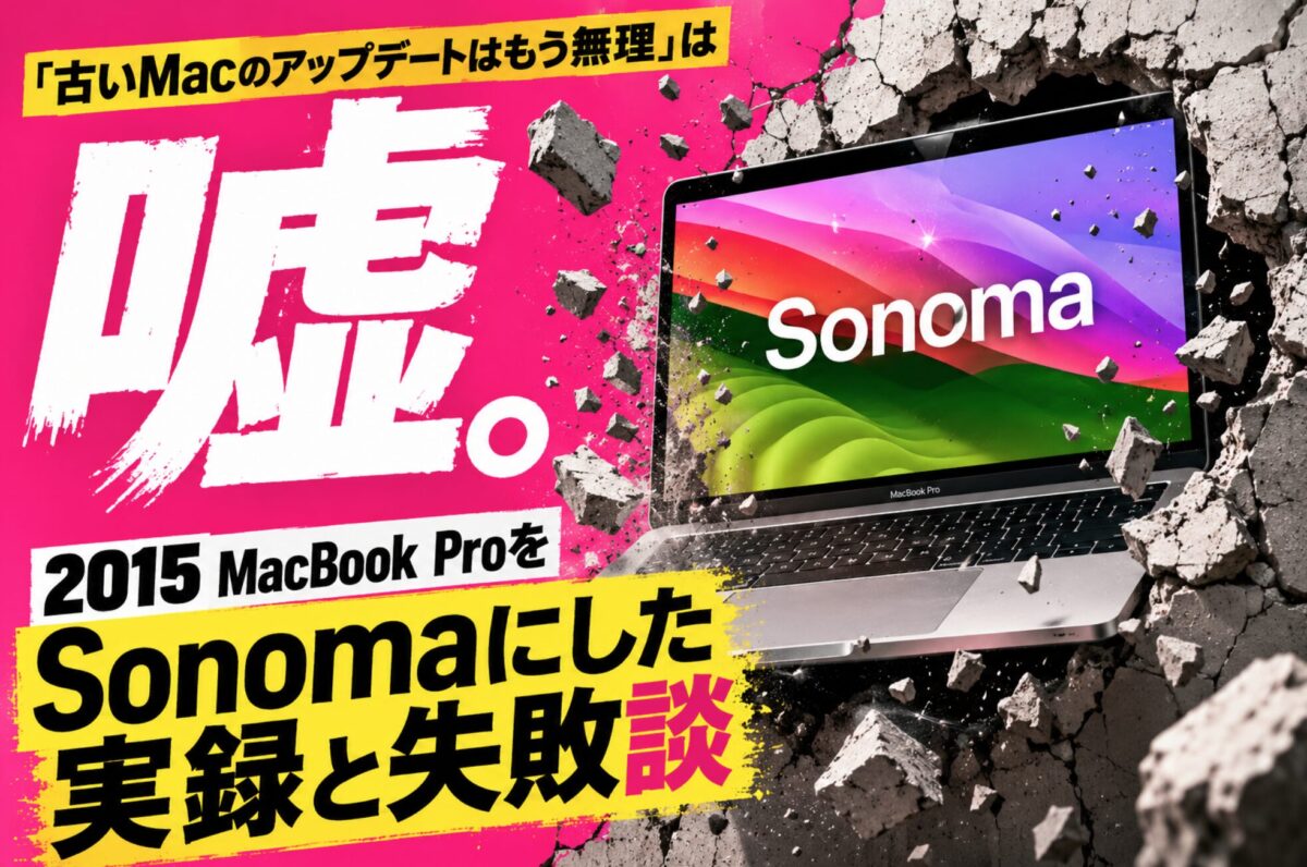 「古いMacのアップデートはもう無理」は嘘。2015 MacBook ProをSonomaにした実録と失敗談