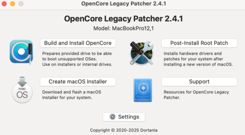 「Create macOS Installer」をクリック
