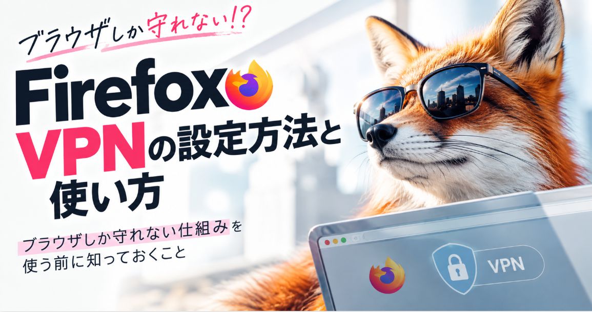 Firefox VPNの設定方法と使い方 ブラウザしか守れない仕組みを使う前に知っておくこと