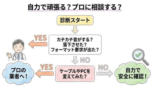 自分で頑張る?プロに相談する?診断スタート
