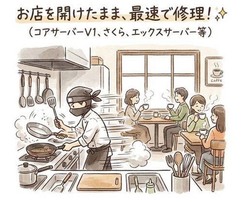 お店を開けたまま、最速で修理